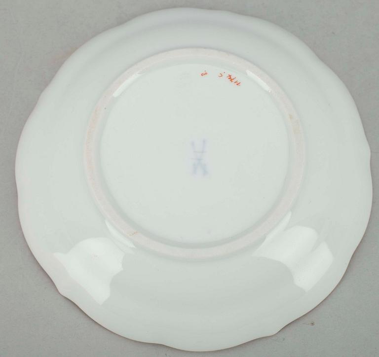 MOCKAKOPPAR,  6 st, porslin, Meissen, 1900-tal.