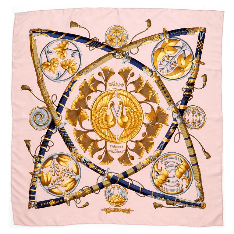 HERMÈS, a silk jacquard scarf, "Daimyo Princess du Soleil Levant".