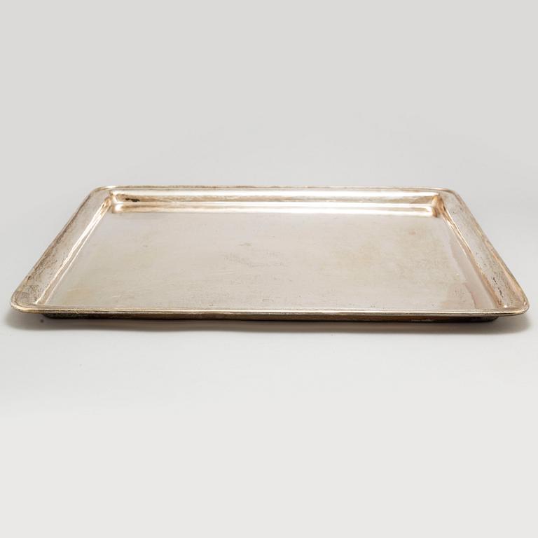 A silver tray, by W A BOLIN, Stockholm 1923.