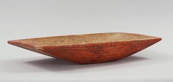 A wooden bowl from the 19th century.