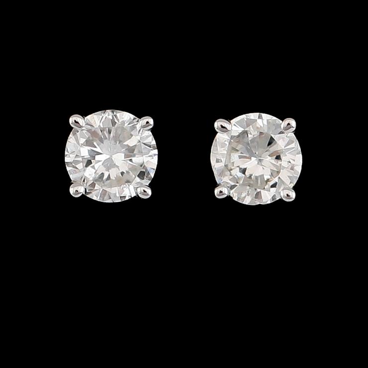 ÖRHÄNGEN, 1 par, 14K vitguld, briljantslipade diamanter tot ca 0.25 ct.