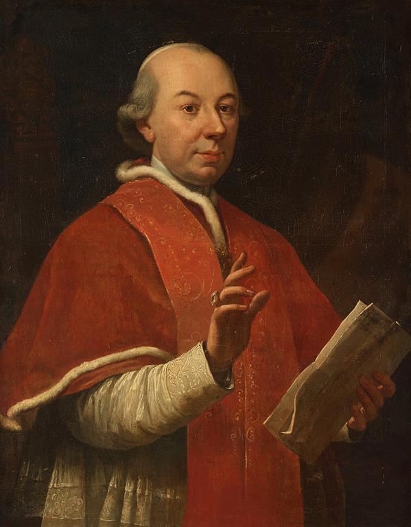 Pompeo Girolamo Batoni Circle of, "Pope Pius VI" (Giovanni Angelico Braschi) (1717-1799).