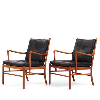 Ole Wanscher, a pair of 'Colonial Chair PJ 149', Poul Jeppesen, Denmark.