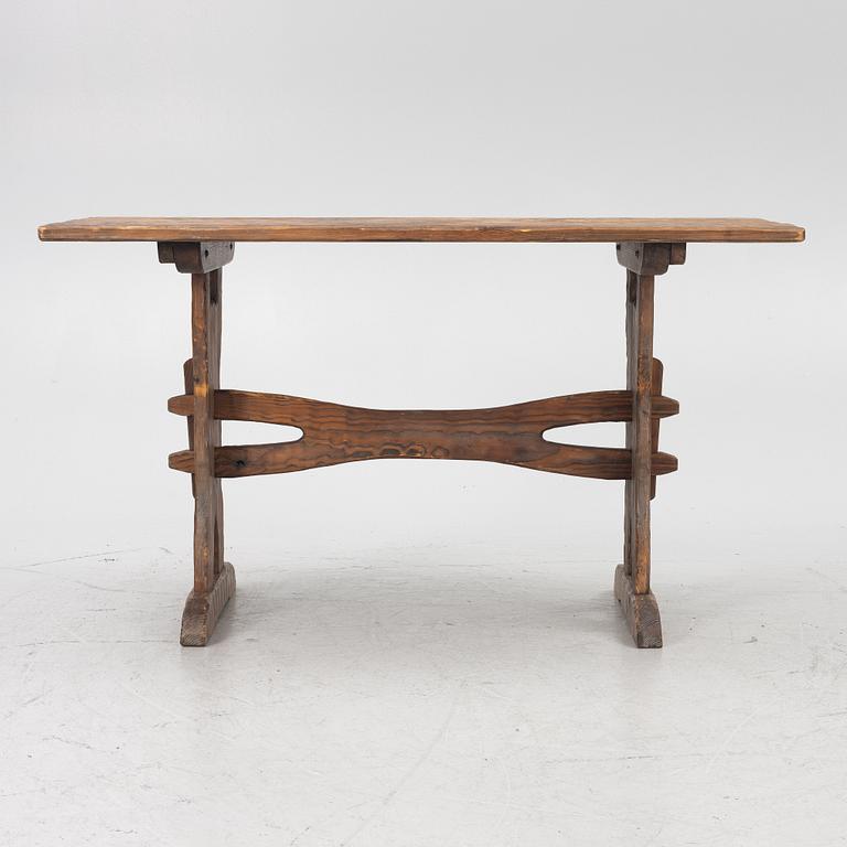 Dining group, 5 pieces, so-called sports cabin furniture, mid-20th century.