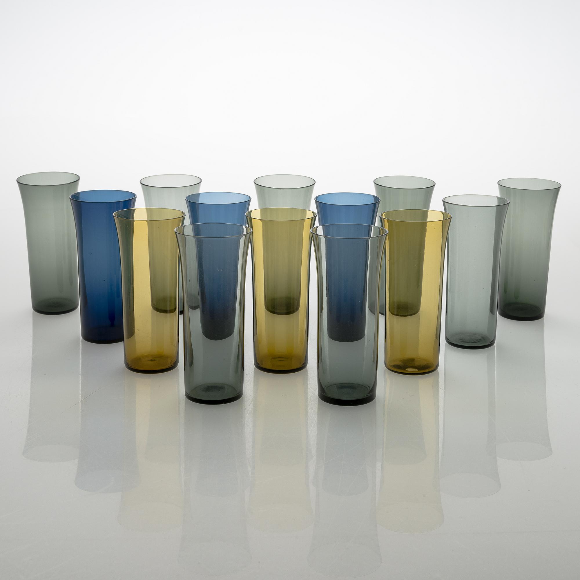 Kaj Franck, dricksglas, 14 st, 1725, "Trumpetti", Nuutajärvi Notsjö, Finland. 1958-63.
