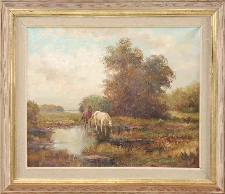 JOSEPH KROTTER, olja på duk, sign, 1900-tal.