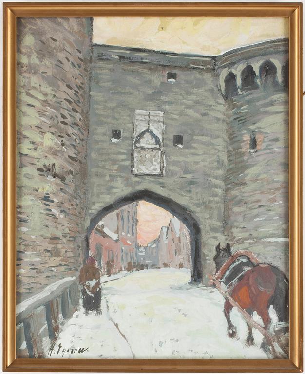 ANDREI AFANASEVICH EGOROV, gouache, sign. A. Egerow.