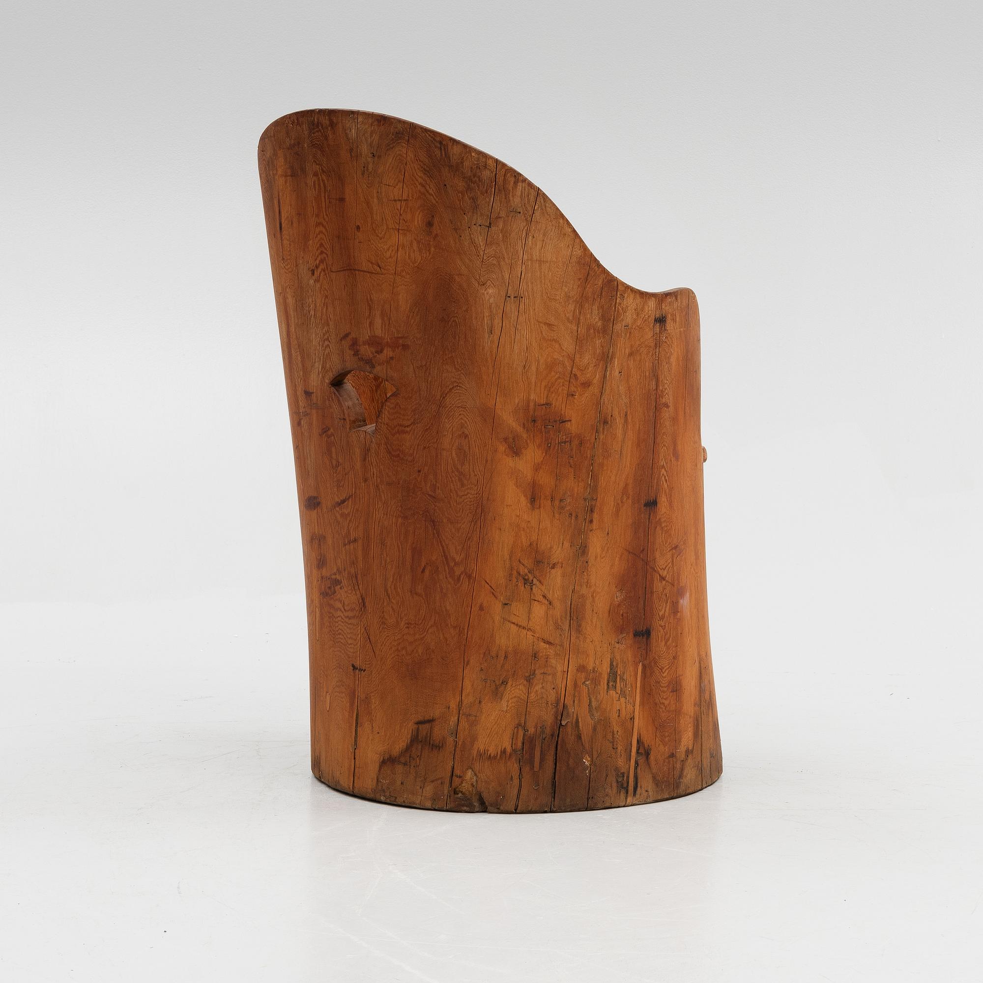 A pine chair, mid/second half of the 20th century.