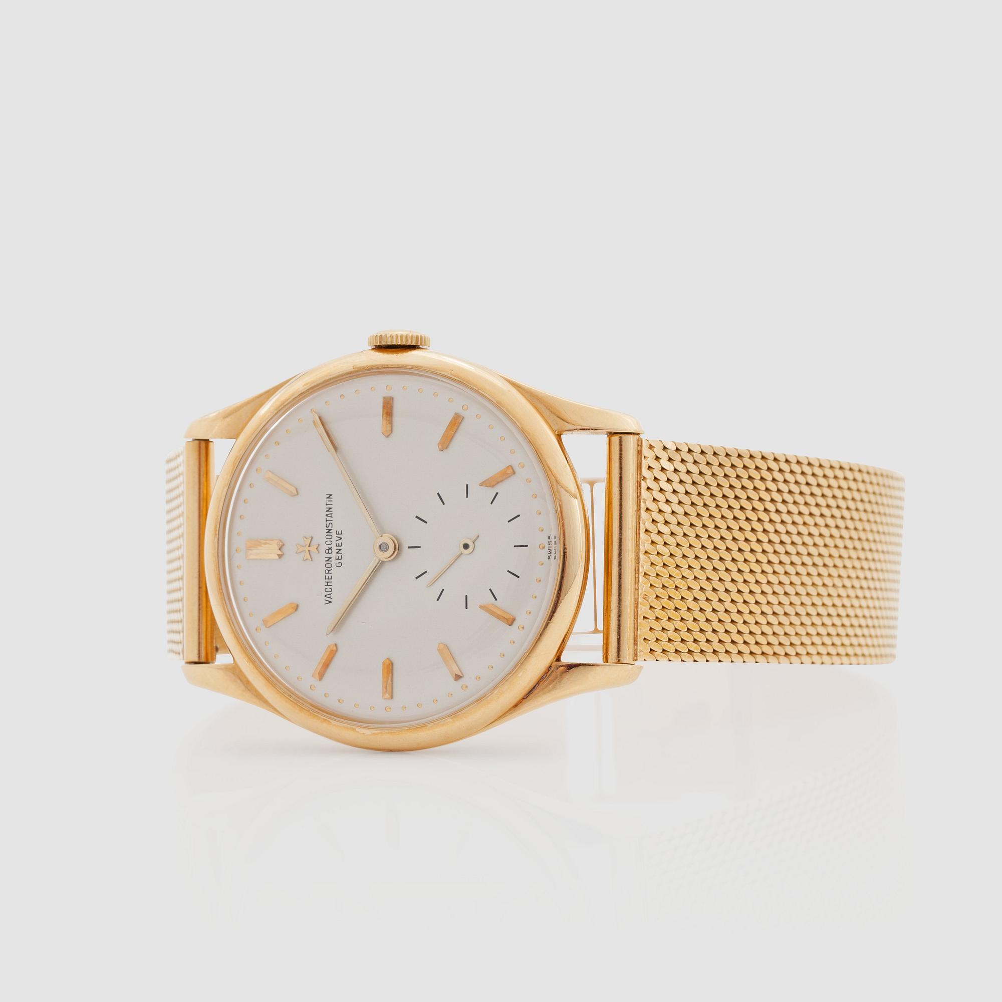 A Vacheron Constantin men's wristwatch. Manual winding, plastic crystal, small seconds hand. Approx 1950's.