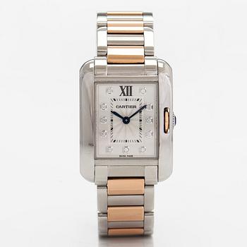 Cartier, Tank Anglaise, wristwatch, 22.5 x 27.5 mm.