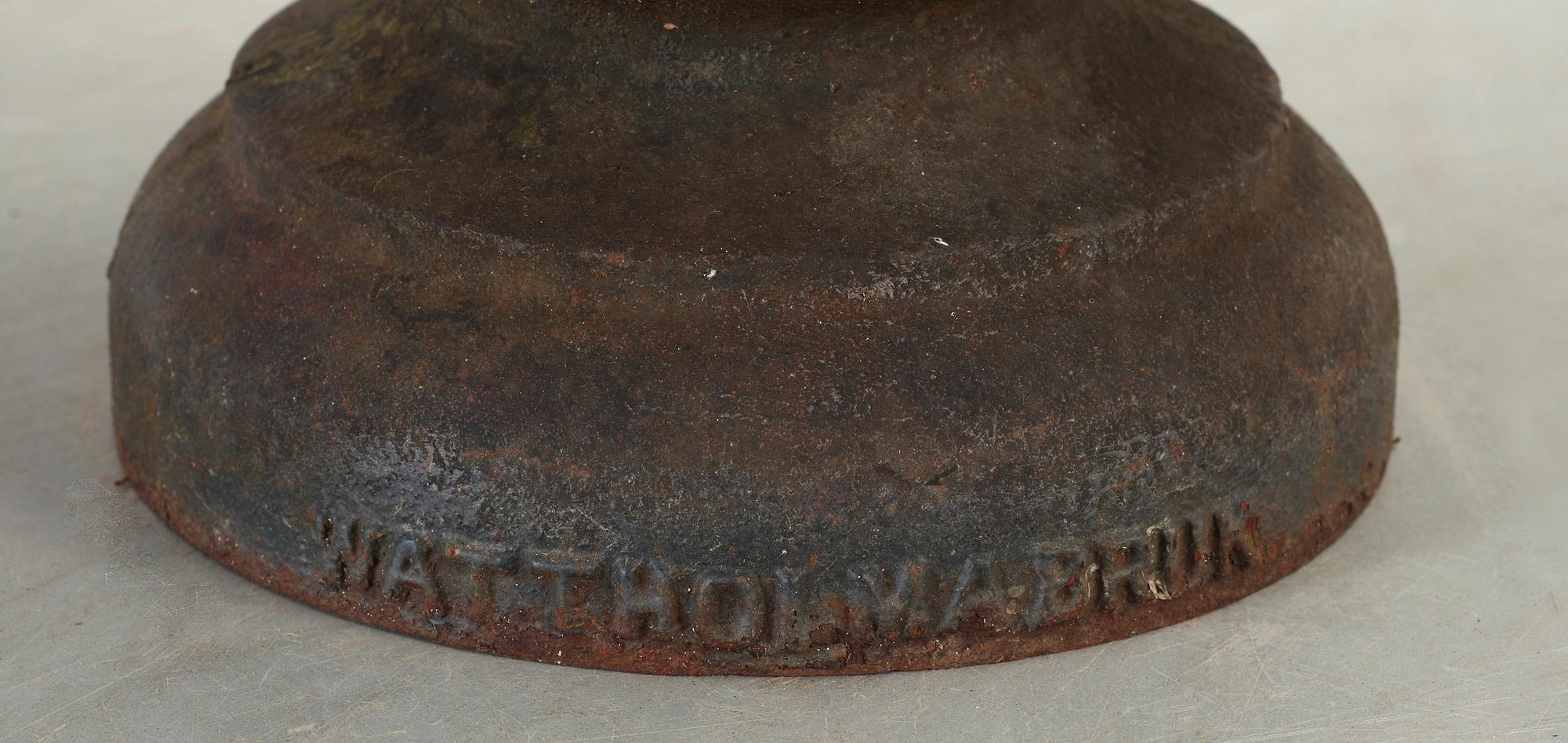 YTTERFODER, ett par, Svartmålat gjutjärn, Barockstil, Vattholma bruk, 1800-tal.