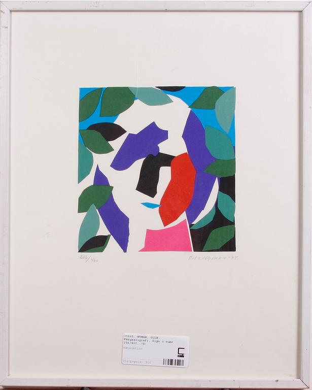 NYMAN, OLLE. Färgserigrafi. Sign o numr 256/460.