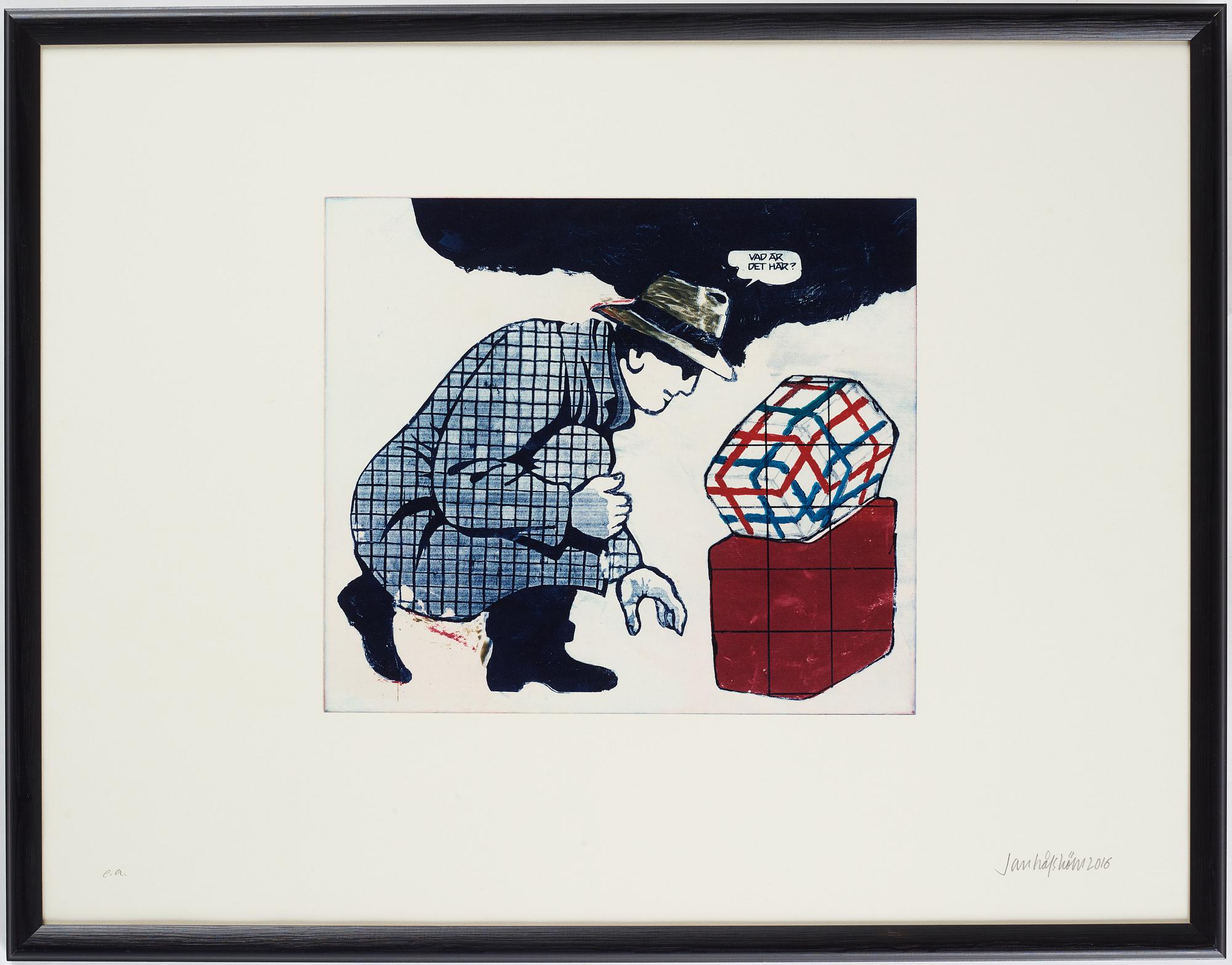 Jan Håfström, etching, signed and dated 2016, numbered e.a.