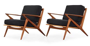 41. POUL JENSEN, a pair of 'Z-chairs', J. M. Birking & Co, Denmark 1950's.