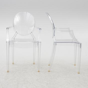 Philippe Starck, six 'Louis Ghost' armchairs, Kartell.