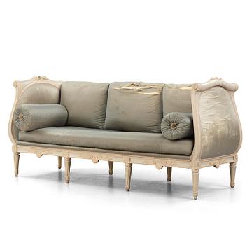 52. A Gustavian sofa attributed to C. F. Flodin (chairmaker in Stockholm 1776-95).