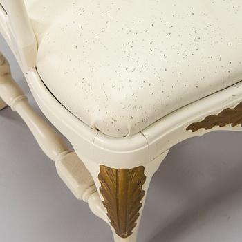 A mid 18th century baroque/ rococo armchair.