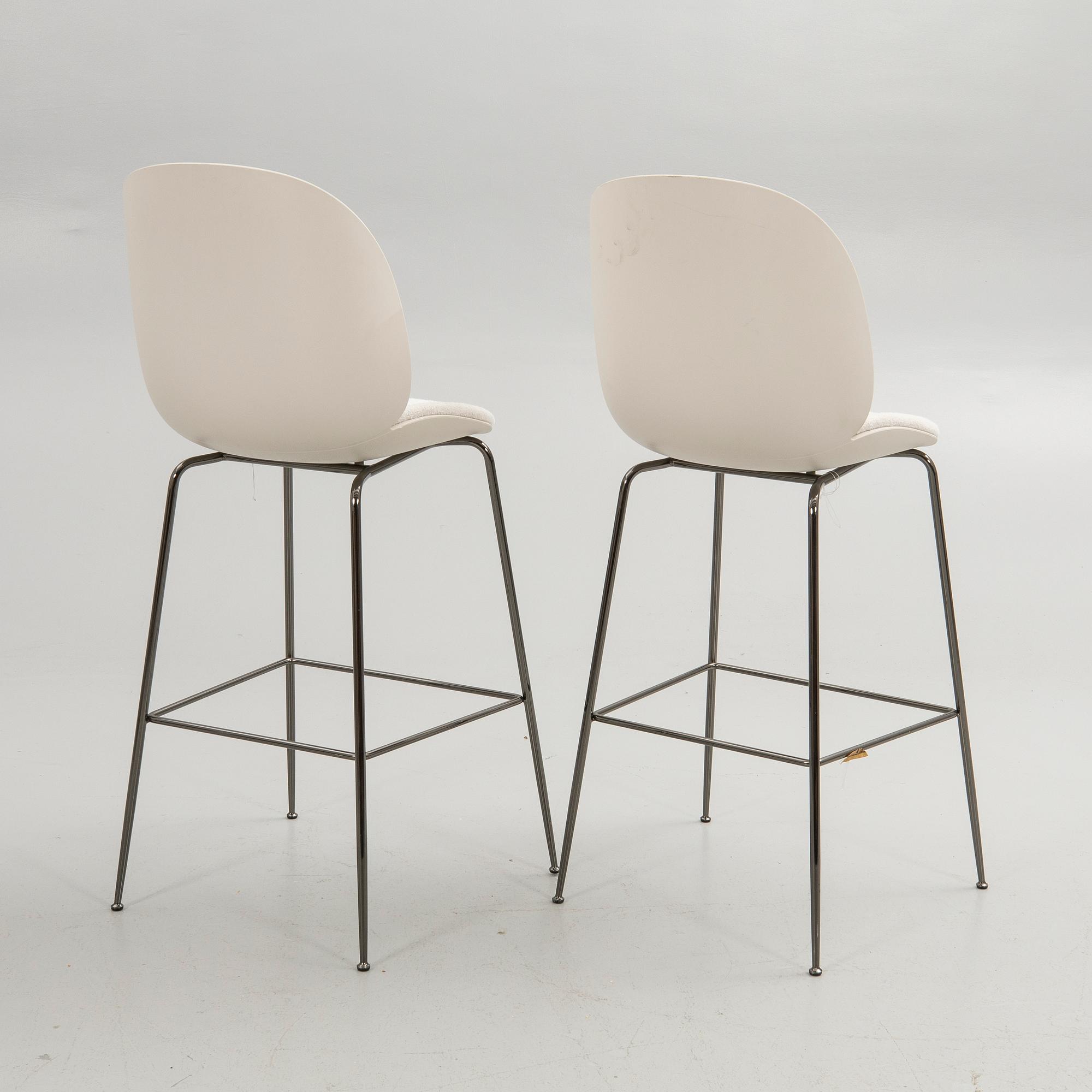 GamFratesi, Bar stools, a pair, "Beetle Bar Chair", Gubi, Denmark.