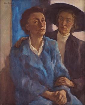 547. Lotte Laserstein, "I blå rock. Målaren och Madeleine".