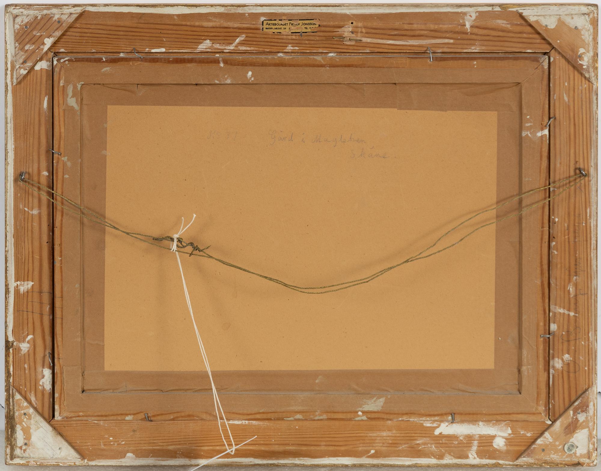 Oskar Bergman, "Gård Maglehem, Skåne".