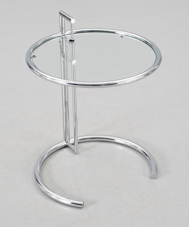 SERVERINGSBORD, glas, metall, efter Eileen Gray.