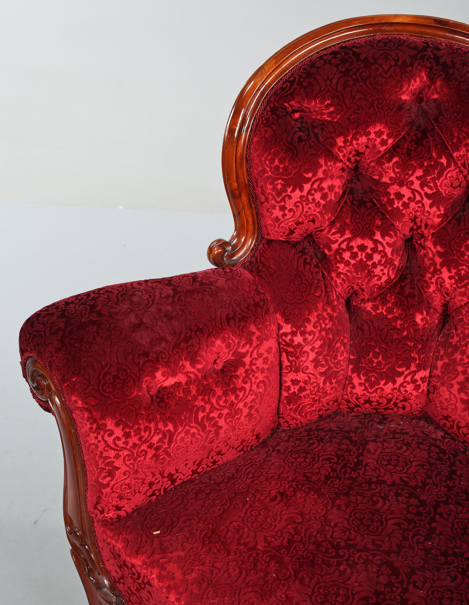SOFFA, nyrokoko, sent 1800-tal.