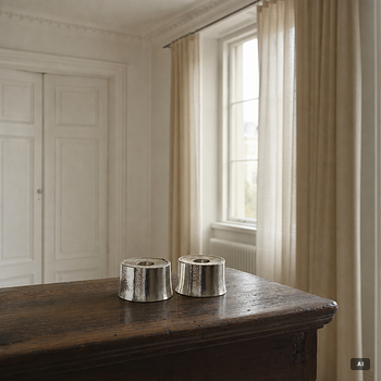 Ingrid Råström, & Lennart Råström, candlesticks, a pair, silver, CG Råström, Stockholm 1972-1975.
