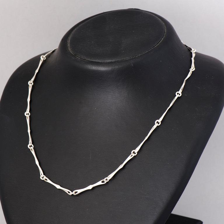 NECKLACES, 4 pcs, silver. Lapponia 1978-91.
