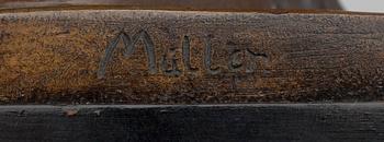 SKULPTUR, patinerad metall, signerad Müller, stämpelmärkt KKKE Wien, numrerad 136. 1900-talets första hälft.