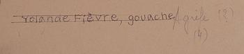 Yolande Fièvre, Untitled.