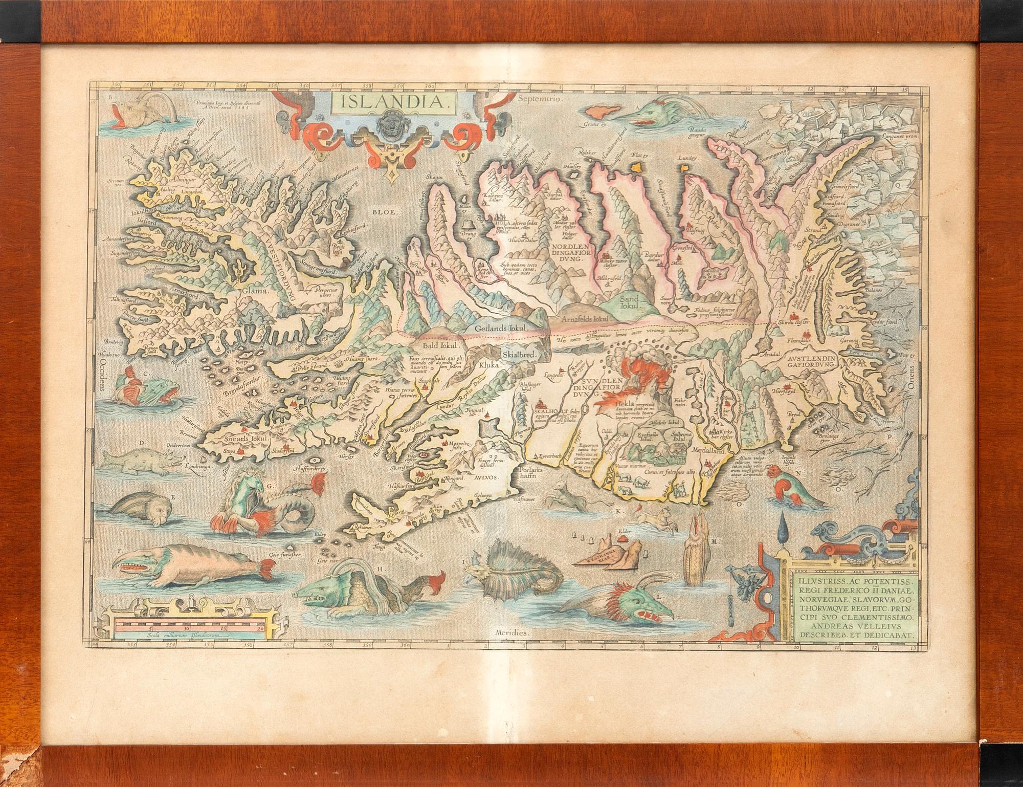 Map, "Iceland", Possibly Ortelius 1585, after.