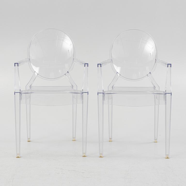 Philippe Starck, a set of six 'Louis Ghost' chairs, Kartell, Italy.