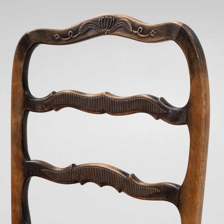 Axel Einar Hjorth, a pair of stained birch 'Sune' chairs, Nordiska Kompaniet, 1928.