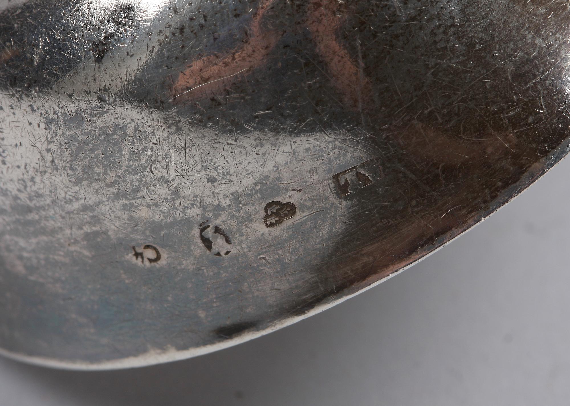 SOPPSLEV, silver, troligen Anders Lundqvist, Stockholm 1833.
