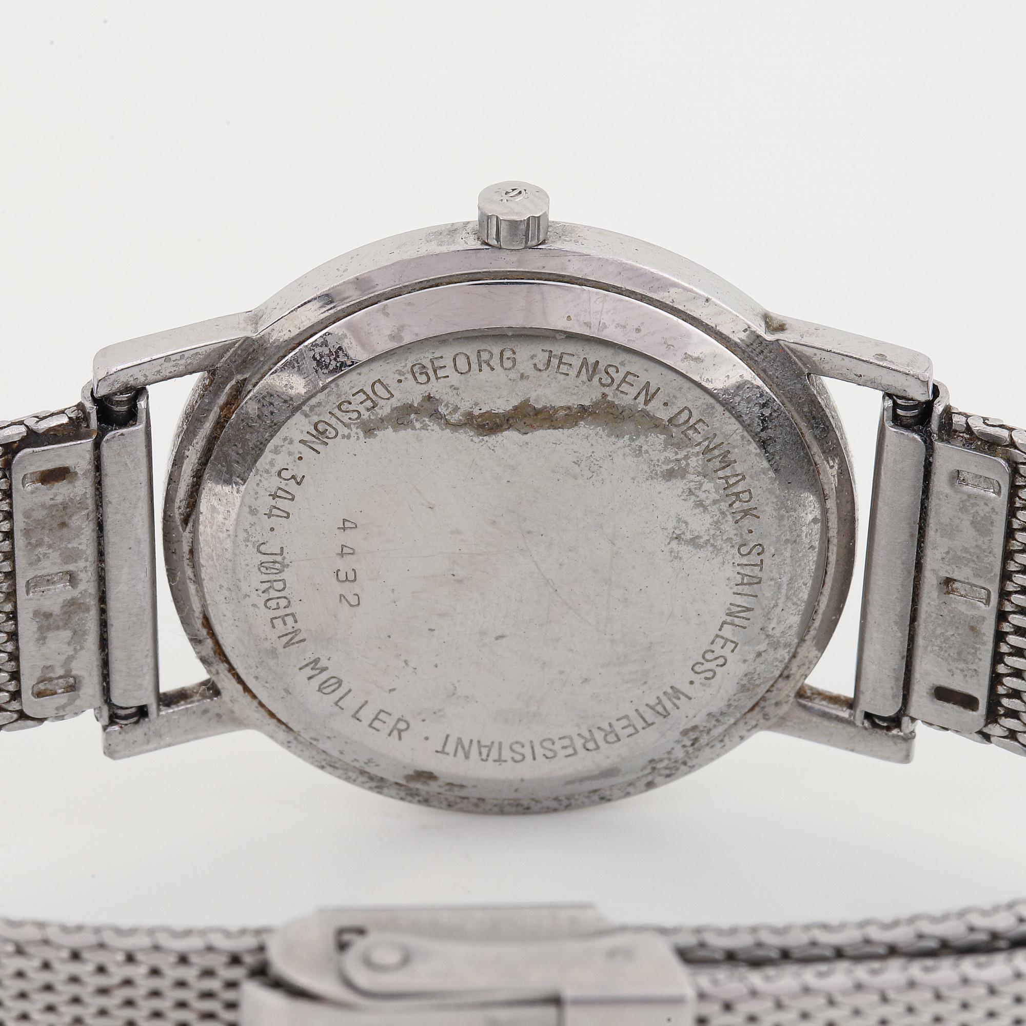 Georg Jensen, design Jörgen Möller, wristwatch, 30 mm.