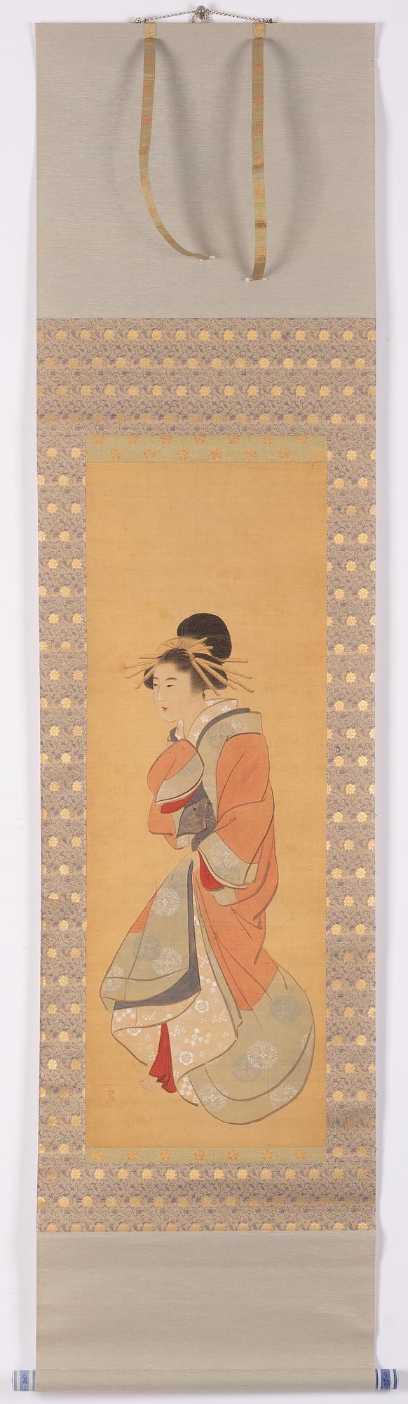 Unidentified artist, Beauty in a kimono, Japan, Meiji (1868-1912).
