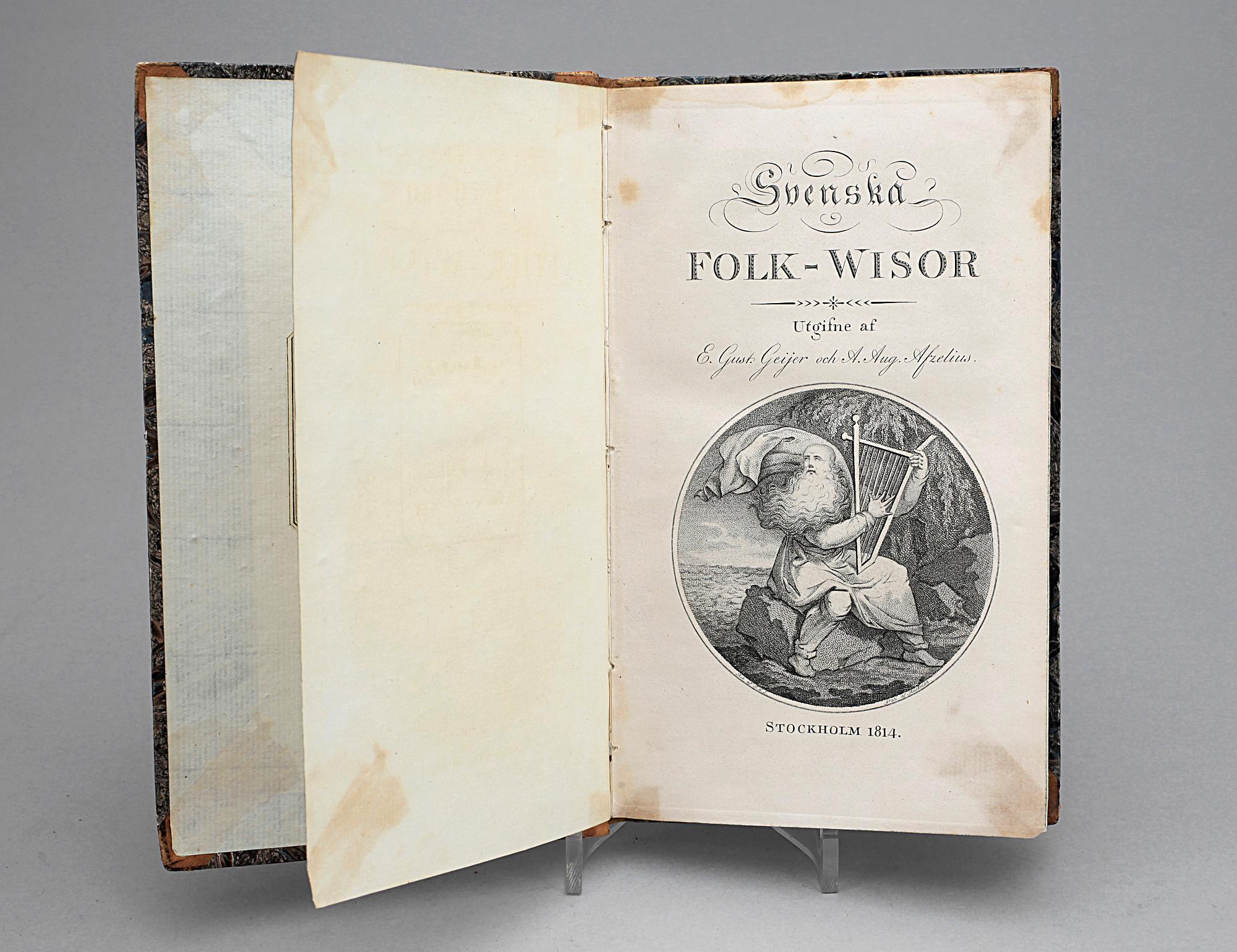BOKVERK, "Svenska folkvisor", volym 1-4, P. A Nordstedt & söner, 1846.