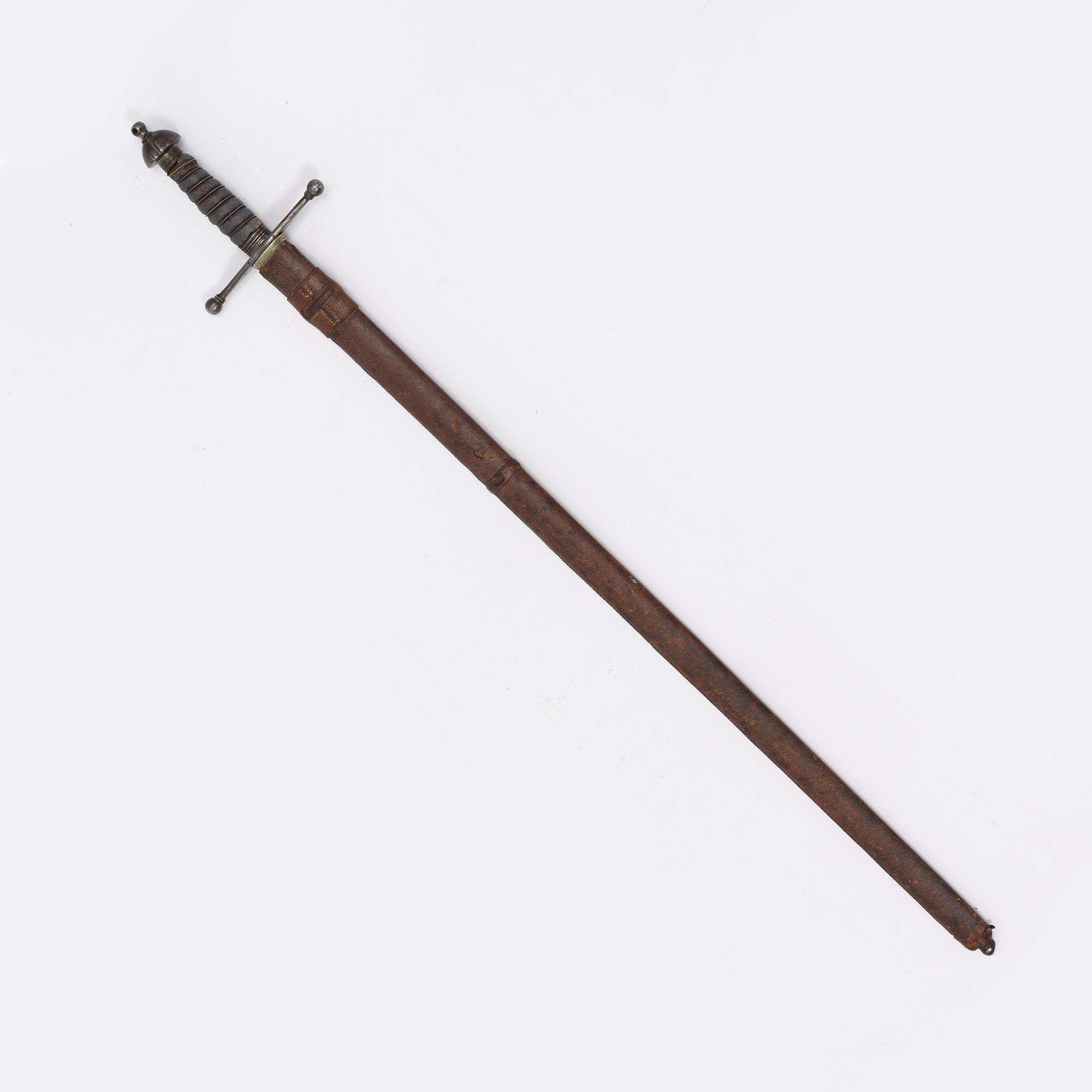 A Scottish infantry officer's sword with cross hilt and field scabbard, by Henry Wilkinson, London.