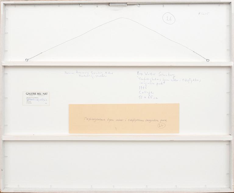 Max Walter Svanberg, collage signed and dated 80.