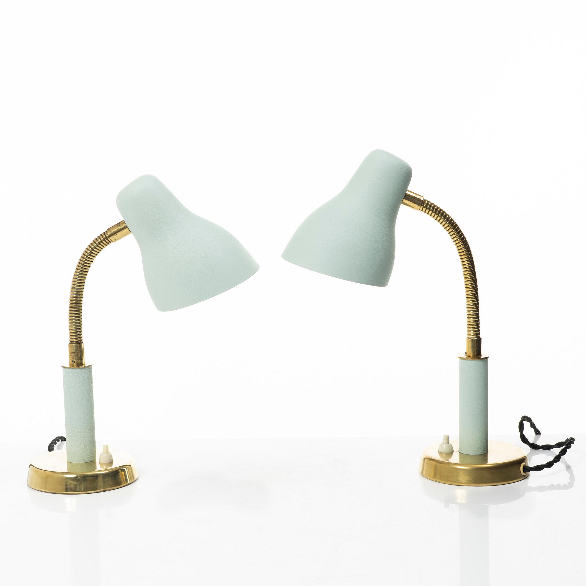 Bertil Brisborg, bordslampor, ett par, modell 32535, Nordiska Kompaniet, 1950-tal.