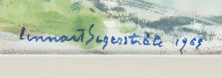Lennart Segerstråle, watercolour, signed and dated 1965.