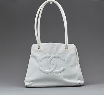 VÄSKA, Chanel, vit.