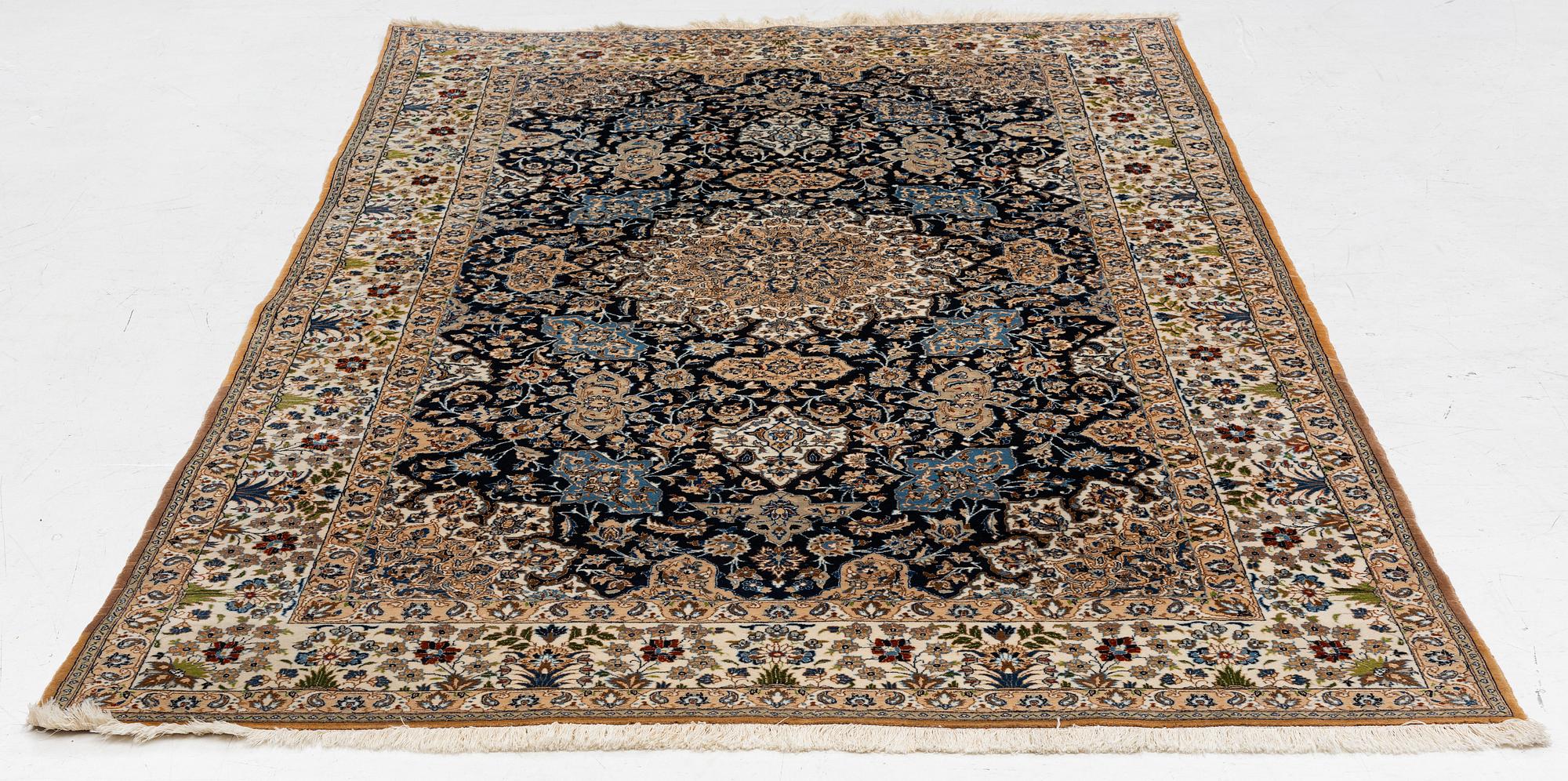 Carpet, Nain silk, approximately 285 x 170 cm.