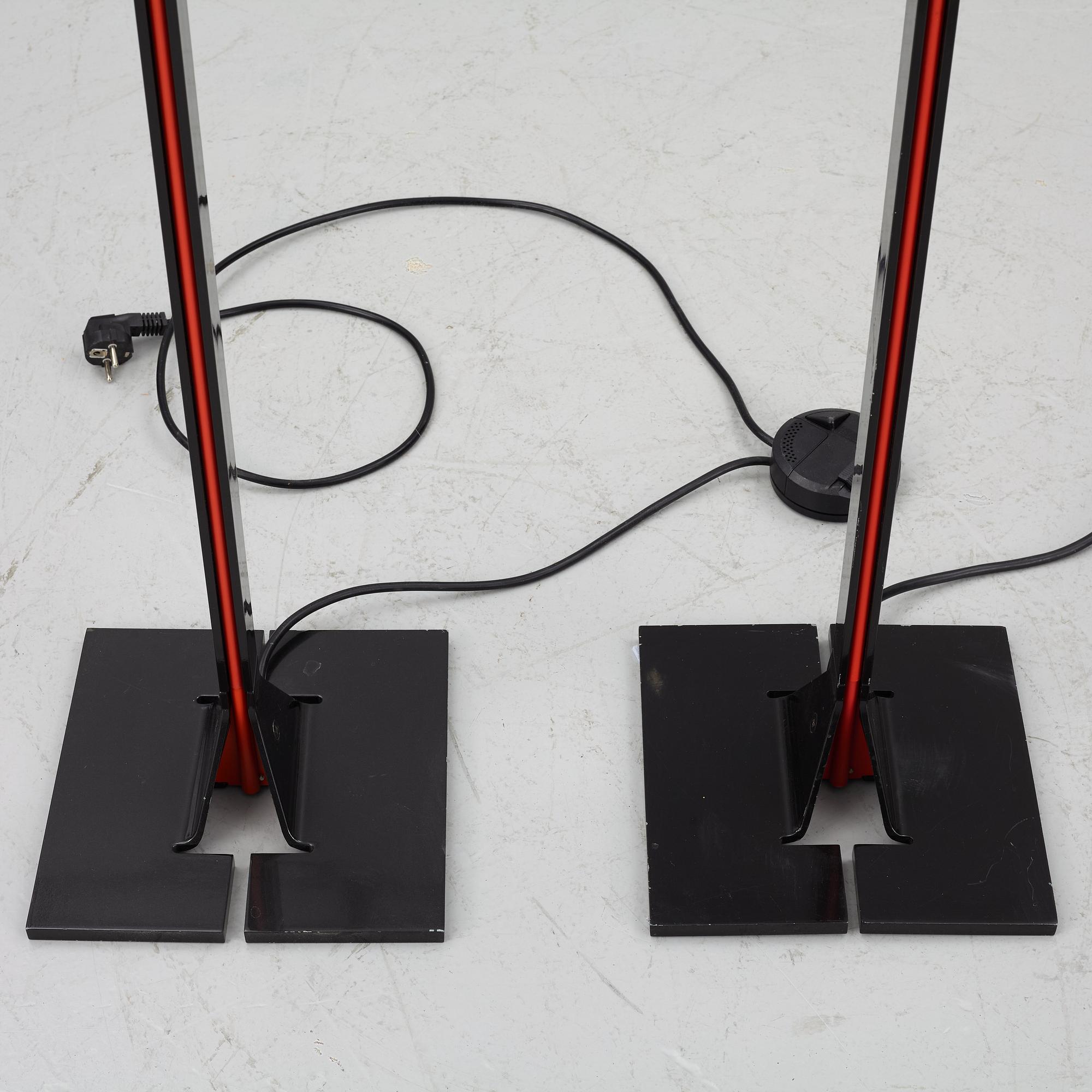 Tobia Scarpa, a pair of 'Papillona' floor lamps, Flos, Italy.