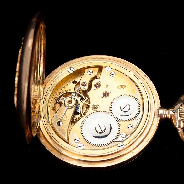 FICKUR, guld 14 k, IWC Schaffhausen, 1900-talets början.