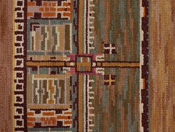 CARPET. Knotted pile. 265,5 x 167,5 cm. Possibly Märtha Gahn. Sweden around 1930.