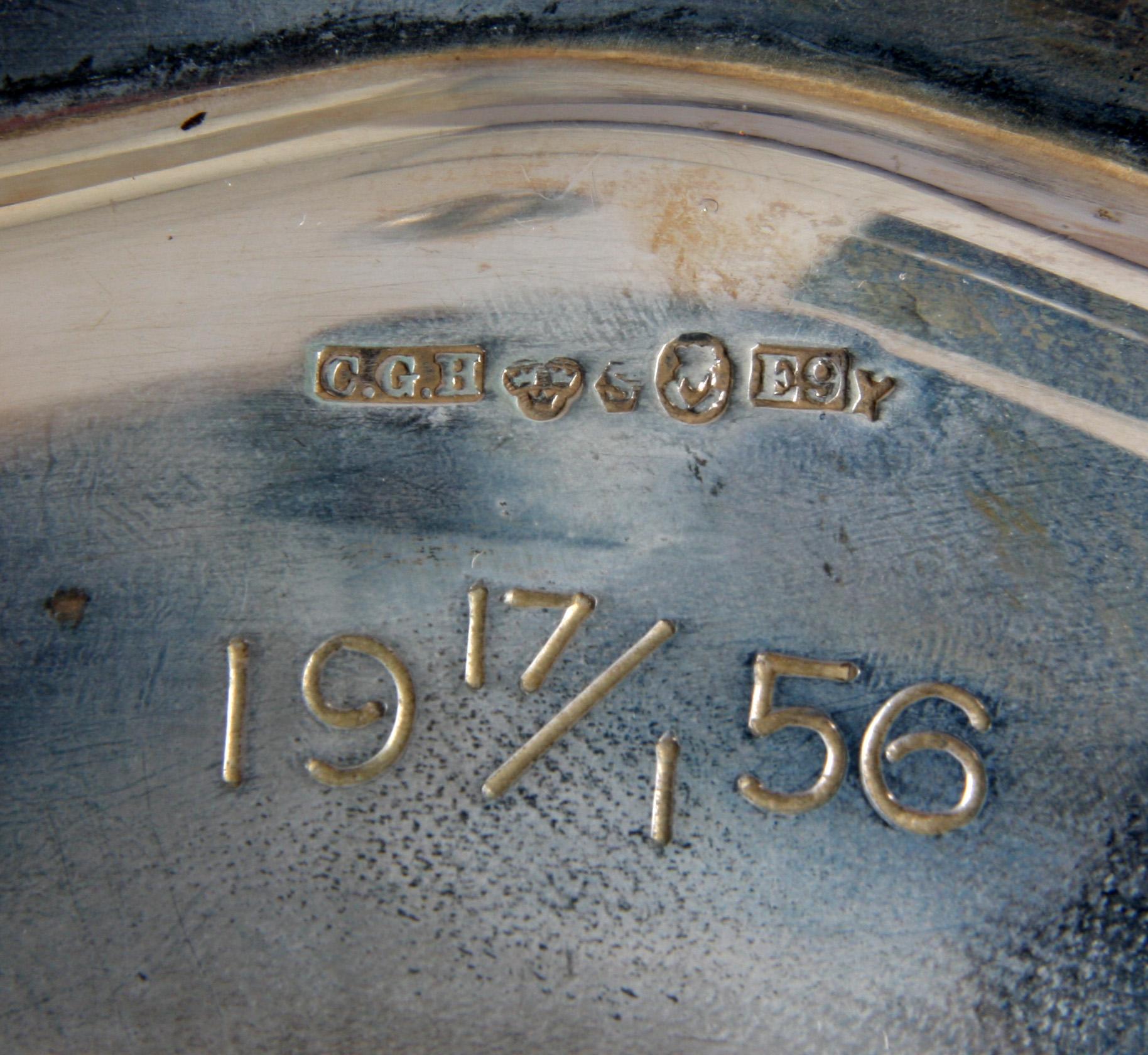 TALLRIKAR, 6 st, silver, C.G.Hallberg, 1955.