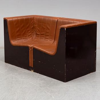 PETER CELSING, a two-part sofa from Stockholms Kulturhus, 1970's.