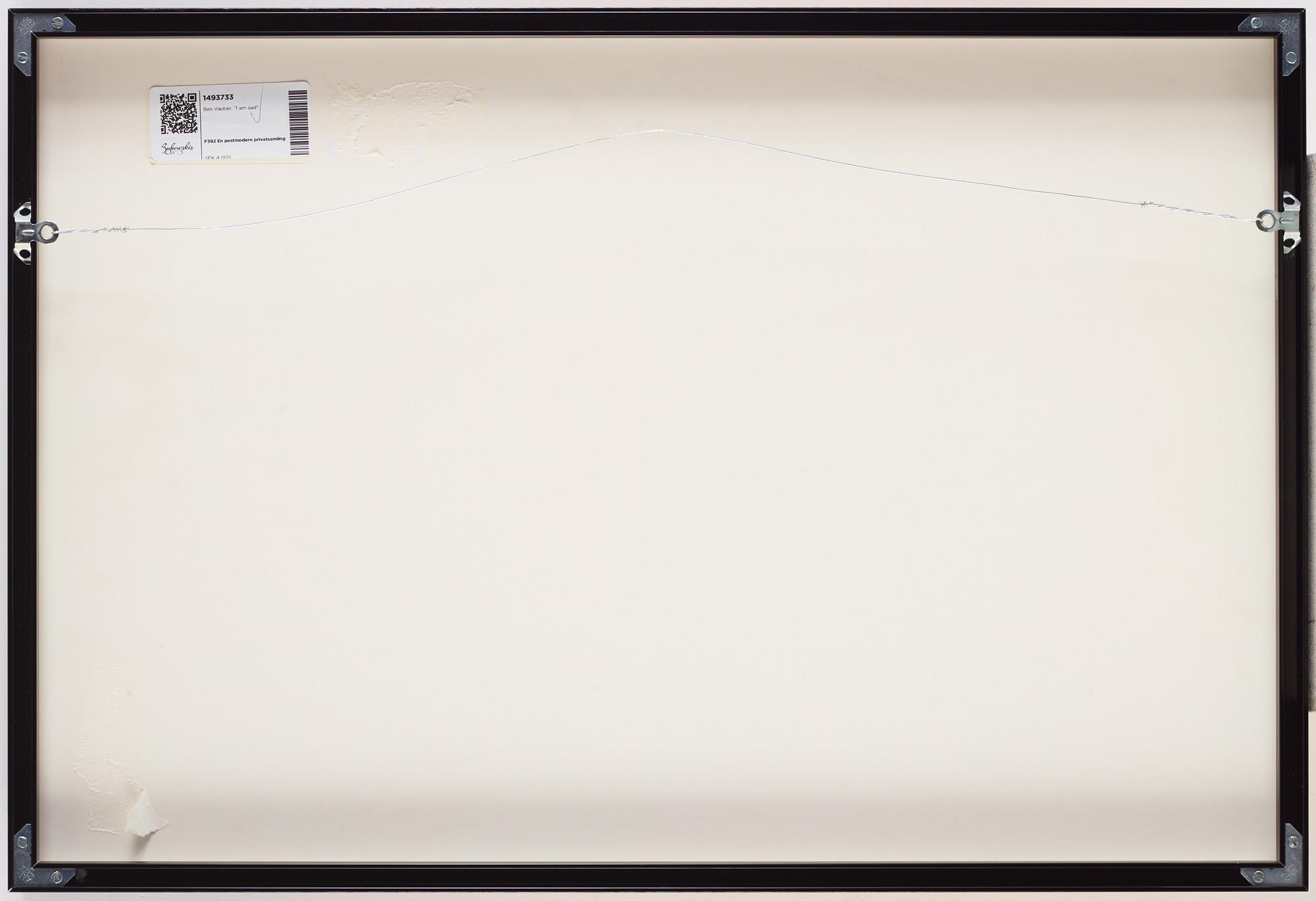 Ben Vautier, "I am sad".