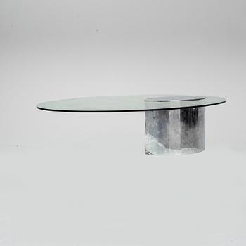 A GLASS TOP COFFEE TABLE "LUNARIO" CINI BOERI.